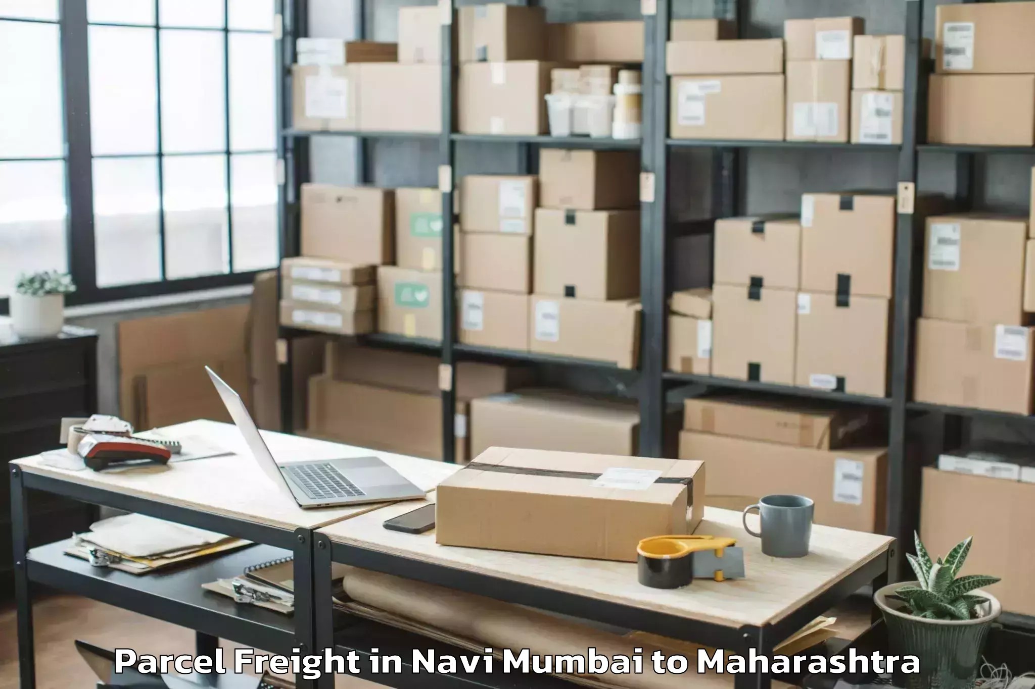 Top Navi Mumbai to Naigaon Khairgaon Parcel Freight Available